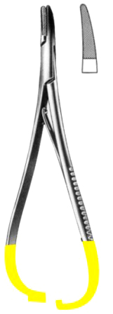 Metzenbaum Needle Holders BJ Curved 20cm/8"  TC GOLD