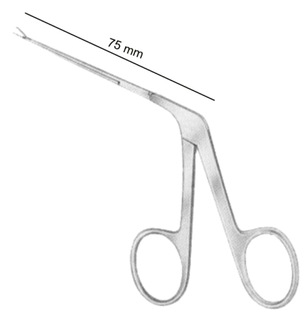 Micro Ear Polypus Dressing Forceps 0.5mm 8cm/3 1/4", Angled Up