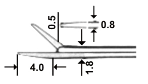 Micro Ear Polypus Dressing Forceps 0.5mm 8cm/3 1/4"