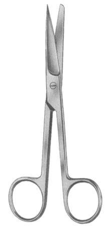 Opertaing Scissors Straight Fig # 2 16cm/6 1/4" Sh/Bl