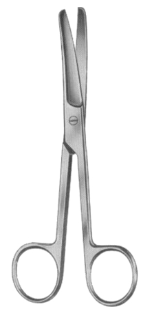 Operating Scissors Curved Fig # 1 15.5cm/6" Bl/Bl