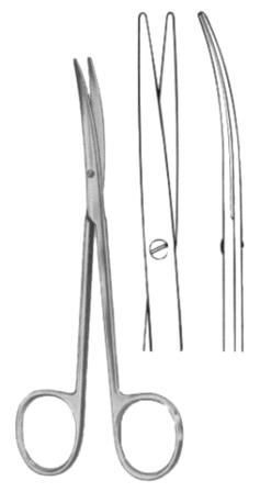 Metzenbaum-Fine Dissecting Scissors Curved14.5cm/5 3/4" Bl/Bl