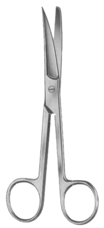 Operating Scissors Curved Fig # 2 13cm/5" Sh/Bl