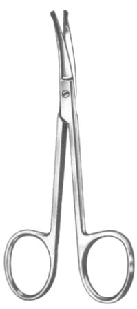 Fine Scissors Curved  9cm/3 1/2" Bl/Bl