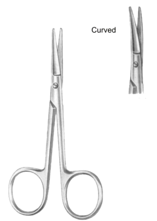 Knapp Eye and Fine Scissors Curved 10.5cm/4 1/4"
