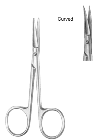 Knapp Eye and Fine Scissors Curved 10.5cm/4 1/4"