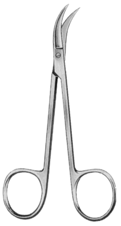 Eye Scissors Curved on Angle 11.5cm/4 1/2"