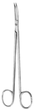 Strully Dissecting Scissors Semi Curved 22cm/8 3/4"