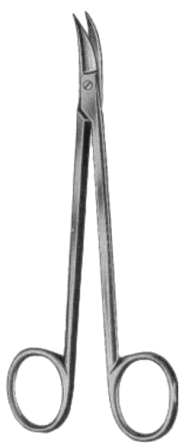 Quinby Gum Scissors Curved 12cm/4 3/4"