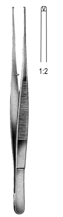 Potts Smith Tissue Fcps 1x2T 25cm