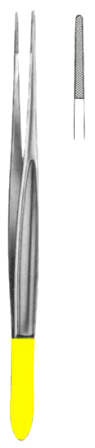 Cushing Dressing Forceps Str 18cm/7" TC GOLD