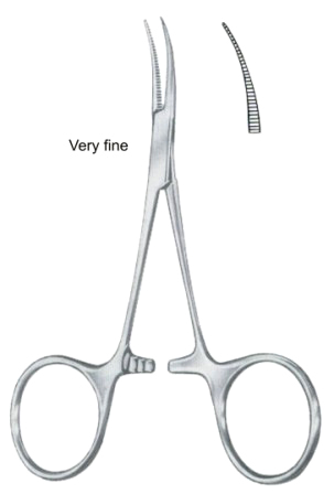Jacobson-Halstead Hemostatic Forceps BJ Curved 13cm/5" Very Fine