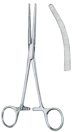 Rochester-Pean Hemostatic Forceps BJ Curved 26cm/10 1/4"