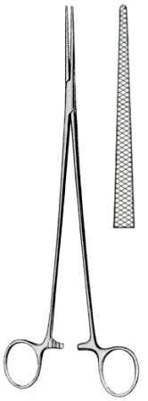 Bengolea Hemostatic Forceps BJ Straight 26cm/10 1/4" Cross Serrated
