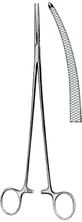 Bengolea Hemostatic Forceps BJ 1:2 Curved 20cm/8" Cross Serrated