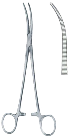 Kelly Hemostatic Forceps BJ Sightly Curved 24cm/9 1/2"