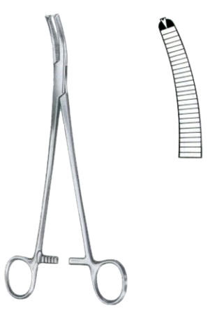 Wertheim Vaginal Forceps BJ Slightly Curved 22cm/8 3/4"