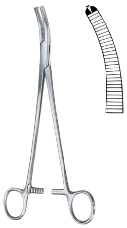 Wertheim Vaginal Forceps BJ More Curved 22cm/8 3/4"