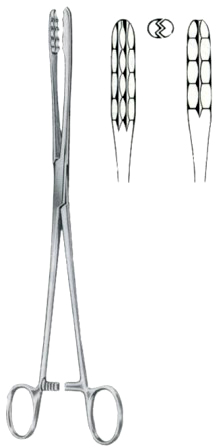 Ulrich Cotton Swab Forceps BJ Straight 27cm/10 1/2"
