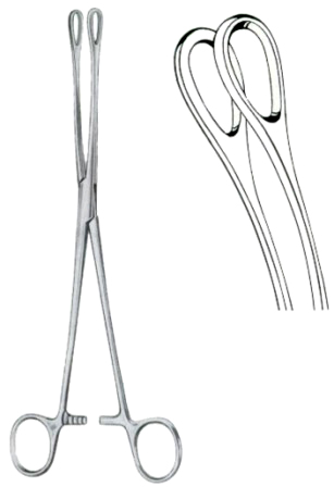 Foerster Sponge Holding Forceps BJ Curved 18cm/7" Smooth