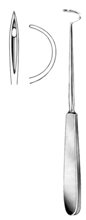 Deschamps Ligature Needles Sharp 21cm/8 1/4" Right