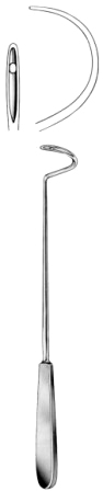 Deschamps Ligature Needles 28cm/11" Right