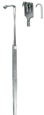 Wound Retractors Sharp 3 Prongs 16cm/6 1/4" Flexible