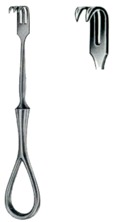 Volkmann Trachea Retractors Sharp 2 Prongs 11cm/4 1/2"