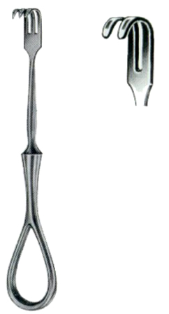 Volkmann Trachea Retractors Blunt 2 Prongs 11cm/4 1/2"