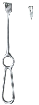 Volkmann Retractors Sharp 2 Prongs 9x8mm 22cm/8 3/4"