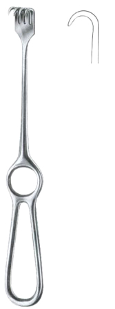 Volkmann Retractors Semi-Sharp 1 Prong 22cm/8 3/4"