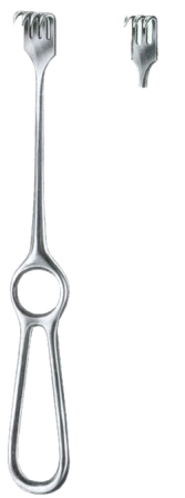 Volkmann Retractors Semi-Sharp 3 Prongs 9x13 22cm/8 3/4"