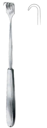 Volkmann Retractors Semi-Sharp 1 Prong  23cm/9"