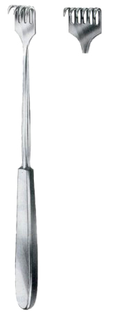 Volkmann Retractors Semi-Sharp 6 Prongs 9x29mm 23cm/9"