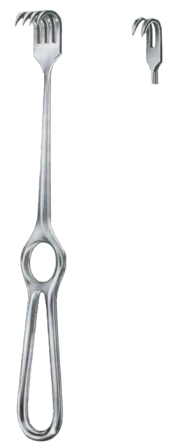 Kocher Retractors Sharp 2 Prongs 15x10mm 21.5cm/8 1/2"