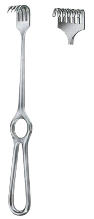 Kocher Retractors Blunt 6 Prongs 15x30mm 21.5cm/8 1/2"