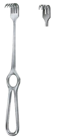 Kocher Retractors Semi-Sharp 3 Prongs 15x15mm 21.5cm/8 1/2"