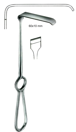 Kirsch Retractors for Maxillofacial Surgery 60x10mm 20cm/8"