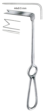 Spina-Nasalis Retractors for Maxillofacial Surgery 40x9.5mm 22cm/8 3/4"