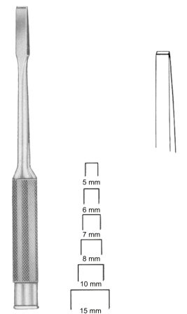 Cloward Bone Chisels   5mm 24cm/9 1/2"