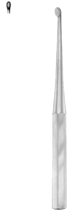 Bruns Bone Curettes 23cm/9" Fig #  00 A