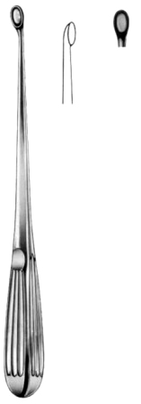Bruns Bone Curettes 23cm/9" Fig #   2 B