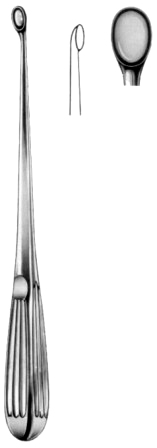 Bruns Bone Curettes 23cm/9" Fig #   6 B
