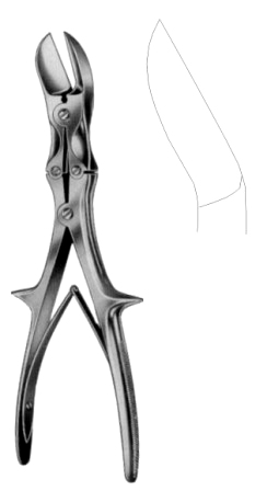 Stille-Liston Bone Cutting Forceps Curved M/Action 27cm/10 1/2"