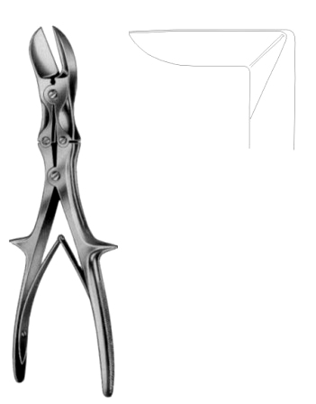Stille-Liston Bone Cutting Forceps Curved M/Action 27cm/10 1/2"