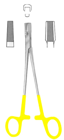 Wire Seizing Forceps BJ 17cm/6 3/4" TC GOLD