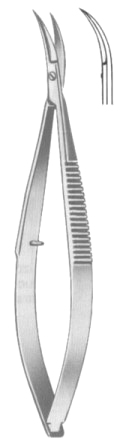 Castroviejo Iridectomy Scissors Curved 10cm/4"