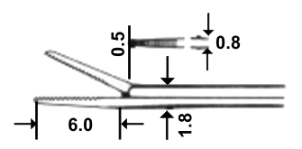 Micro Ear Polypus Dressing Forceps 0.5mm 8cm/3 1/4"