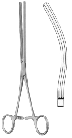Kocher Intestinal Clamps Forceps BJ Curved 22cm/8 3/4"