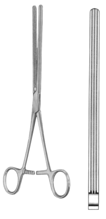 Kocher-Atrauma Intestinal Clamps Forceps BJ Straight  25cm/10"